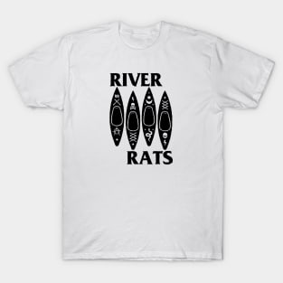 River Rats - Kayaks (Black Flag) punk version T-Shirt